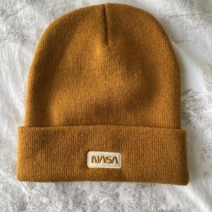 NASA Mustard Knit Beanie